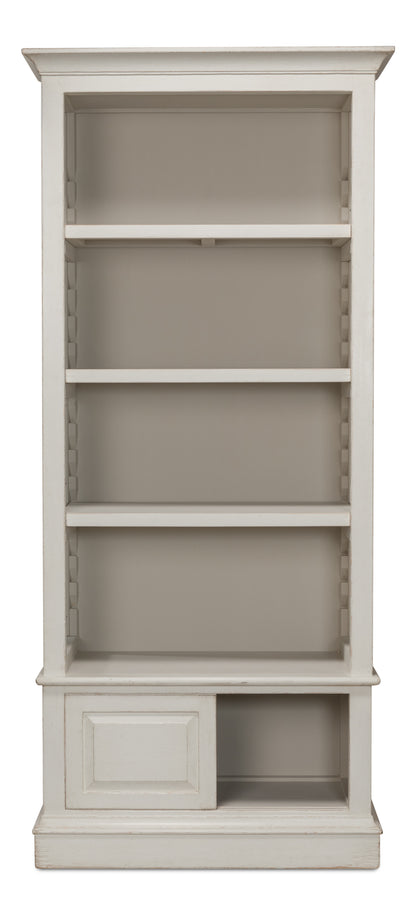 Sarreid - Zoey Bookcase  Antique White - White - Transitional