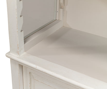Sarreid - Zoey Bookcase  Antique White - White - Transitional