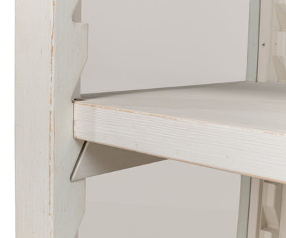Sarreid - Zoey Bookcase  Antique White - White - Transitional