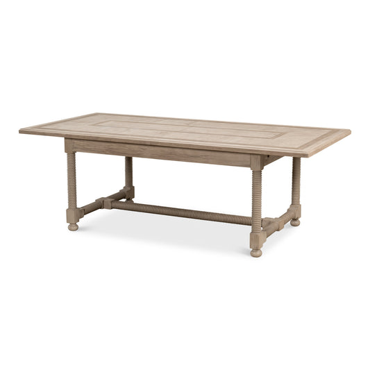 Sarreid - Jurow Equestrian Dining Table  Barn Grey - Grey - Traditional