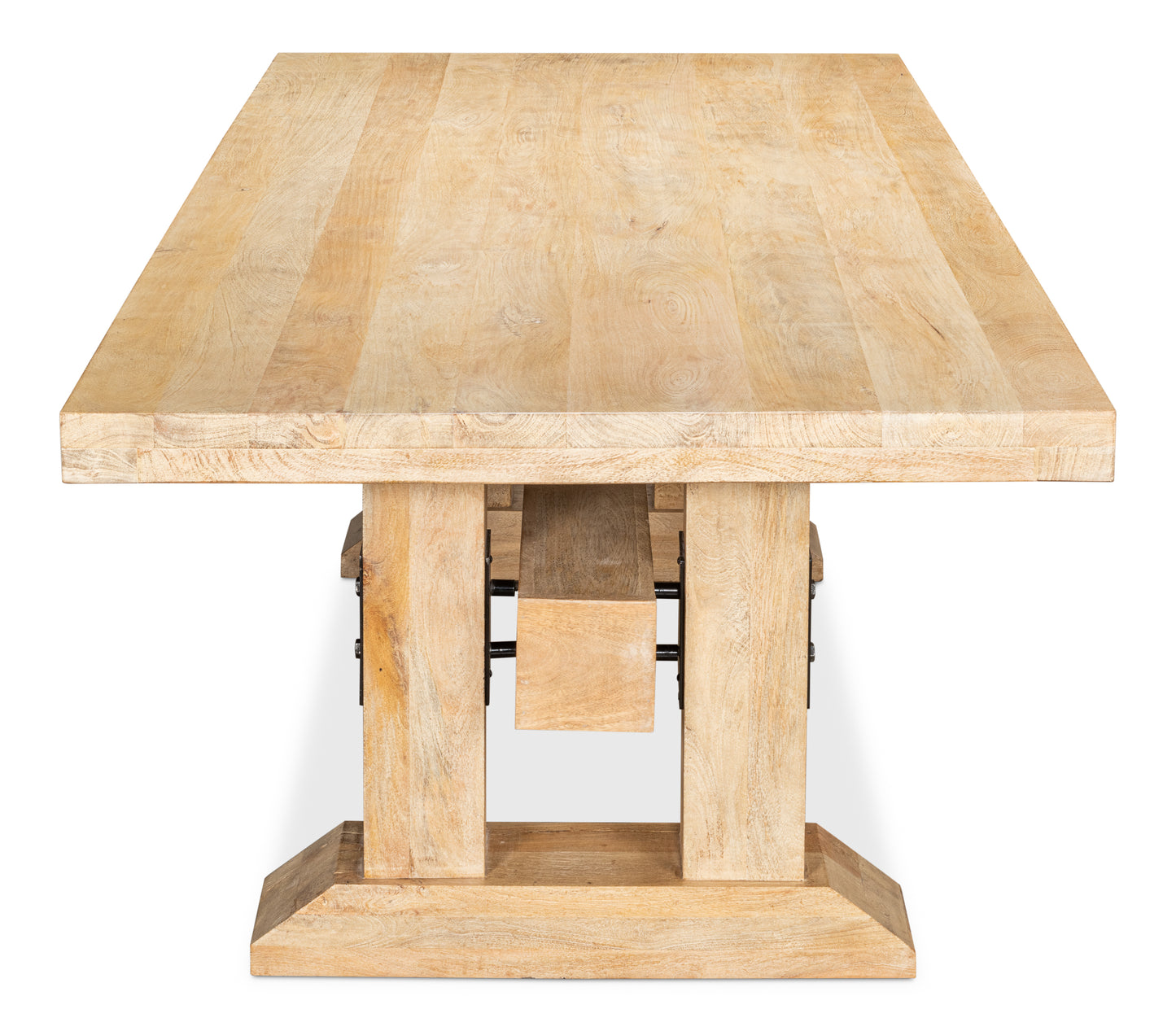 Sarreid - Stoltman Pedestal Dining Table - NATURAL - Farmhouse