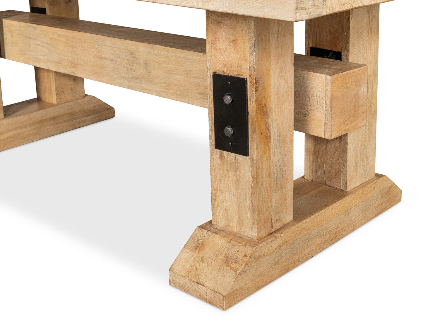 Sarreid - Stoltman Pedestal Dining Table - NATURAL - Farmhouse