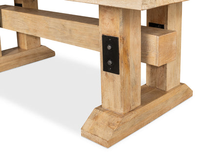 Sarreid - Stoltman Pedestal Dining Table - NATURAL - Farmhouse