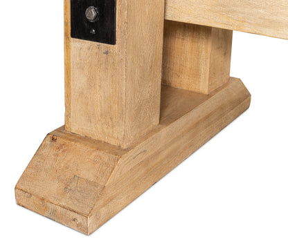 Sarreid - Stoltman Pedestal Dining Table - NATURAL - Farmhouse