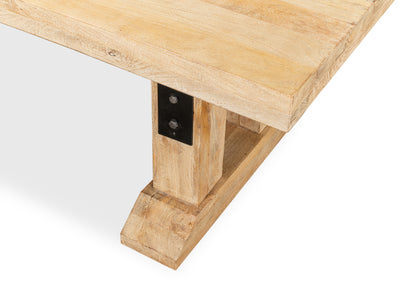 Sarreid - Stoltman Pedestal Dining Table - NATURAL - Farmhouse