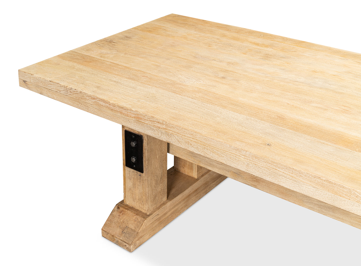 Sarreid - Stoltman Pedestal Dining Table - NATURAL - Farmhouse