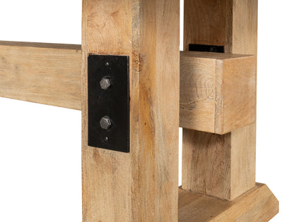 Sarreid - Stoltman Pedestal Dining Table - NATURAL - Farmhouse