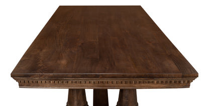 Sarreid - Joshua Pedestal Dining Table - Brown - Farmhouse