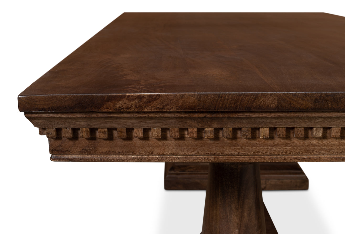 Sarreid - Joshua Pedestal Dining Table - Brown - Farmhouse
