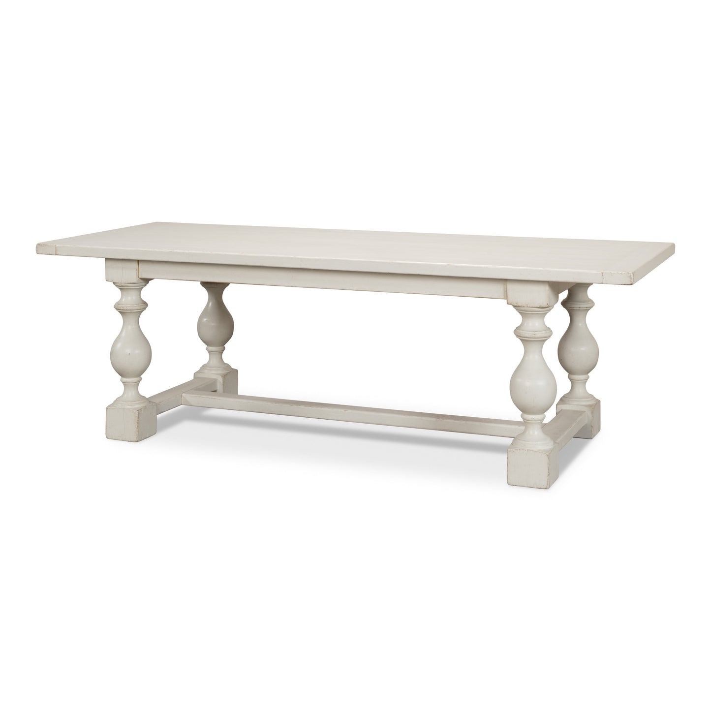 Sarreid - Owen Dining Table  Antique White - White - Transitional