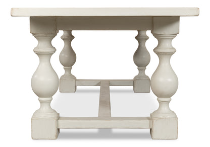 Sarreid - Owen Dining Table  Antique White - White - Transitional
