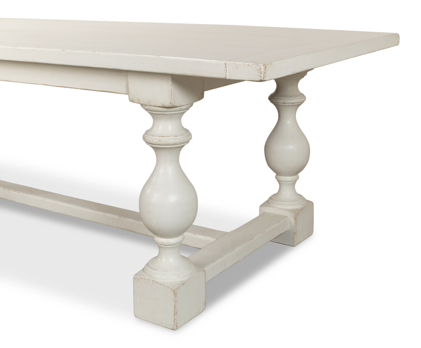 Sarreid - Owen Dining Table  Antique White - White - Transitional