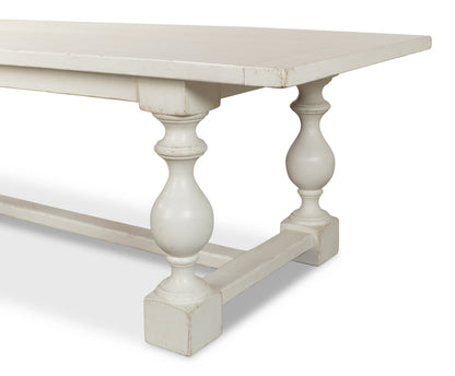 Sarreid - Owen Dining Table  Antique White - White - Transitional
