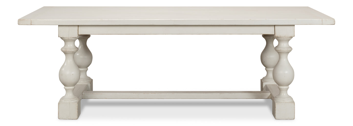 Sarreid - Owen Dining Table  Antique White - White - Transitional