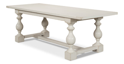 Sarreid - Owen Dining Table  Antique White - White - Transitional