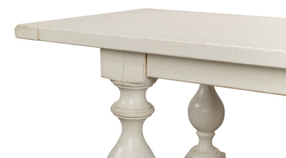 Sarreid - Owen Dining Table  Antique White - White - Transitional