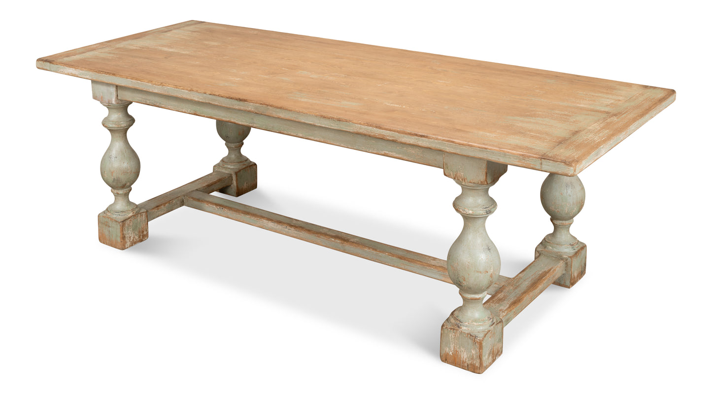 Sarreid - Owen Dining Table  Sage - Green - Transitional