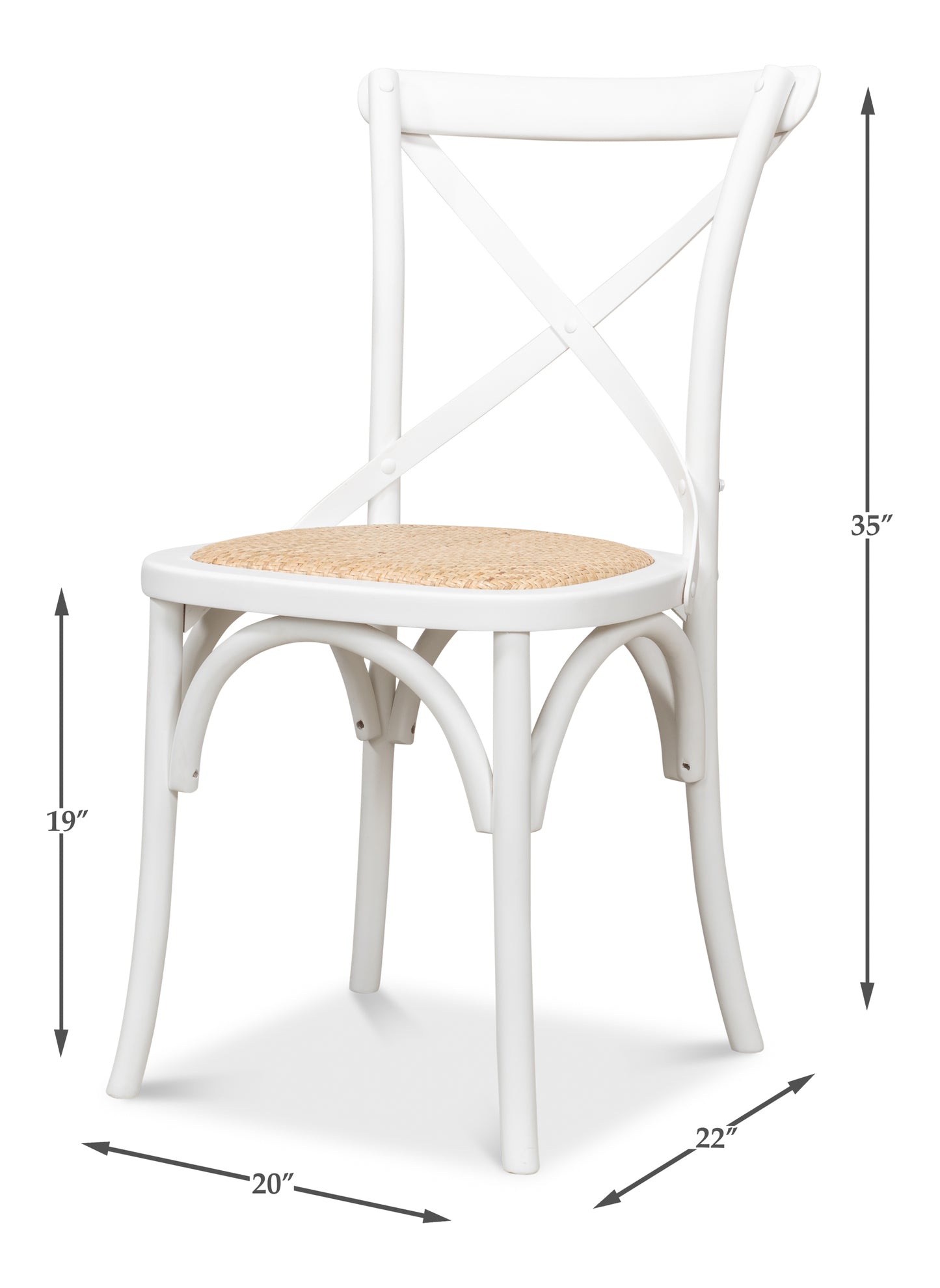 Sarreid - Tuileries Side Chair  White - White - FrenchCountry - set of 2