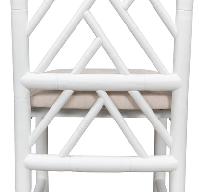 Sarreid - Brighton Bamboo Side Chair  White - White - Traditional - set of 2