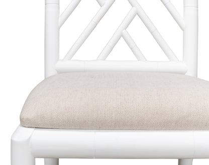 Sarreid - Brighton Bamboo Side Chair  White - White - Traditional - set of 2