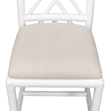 Sarreid - Brighton Bamboo Side Chair  White - White - Traditional - set of 2