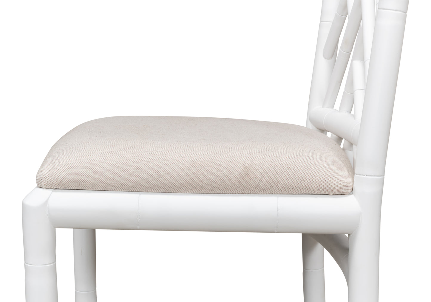 Sarreid - Brighton Bamboo Side Chair  White - White - Traditional - set of 2