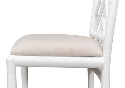 Sarreid - Brighton Bamboo Side Chair  White - White - Traditional - set of 2