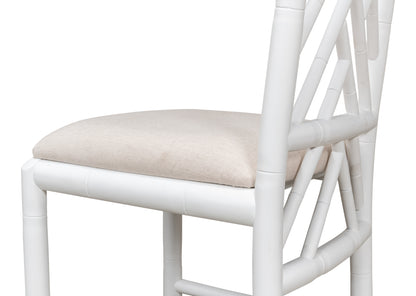 Sarreid - Brighton Bamboo Side Chair  White - White - Traditional - set of 2