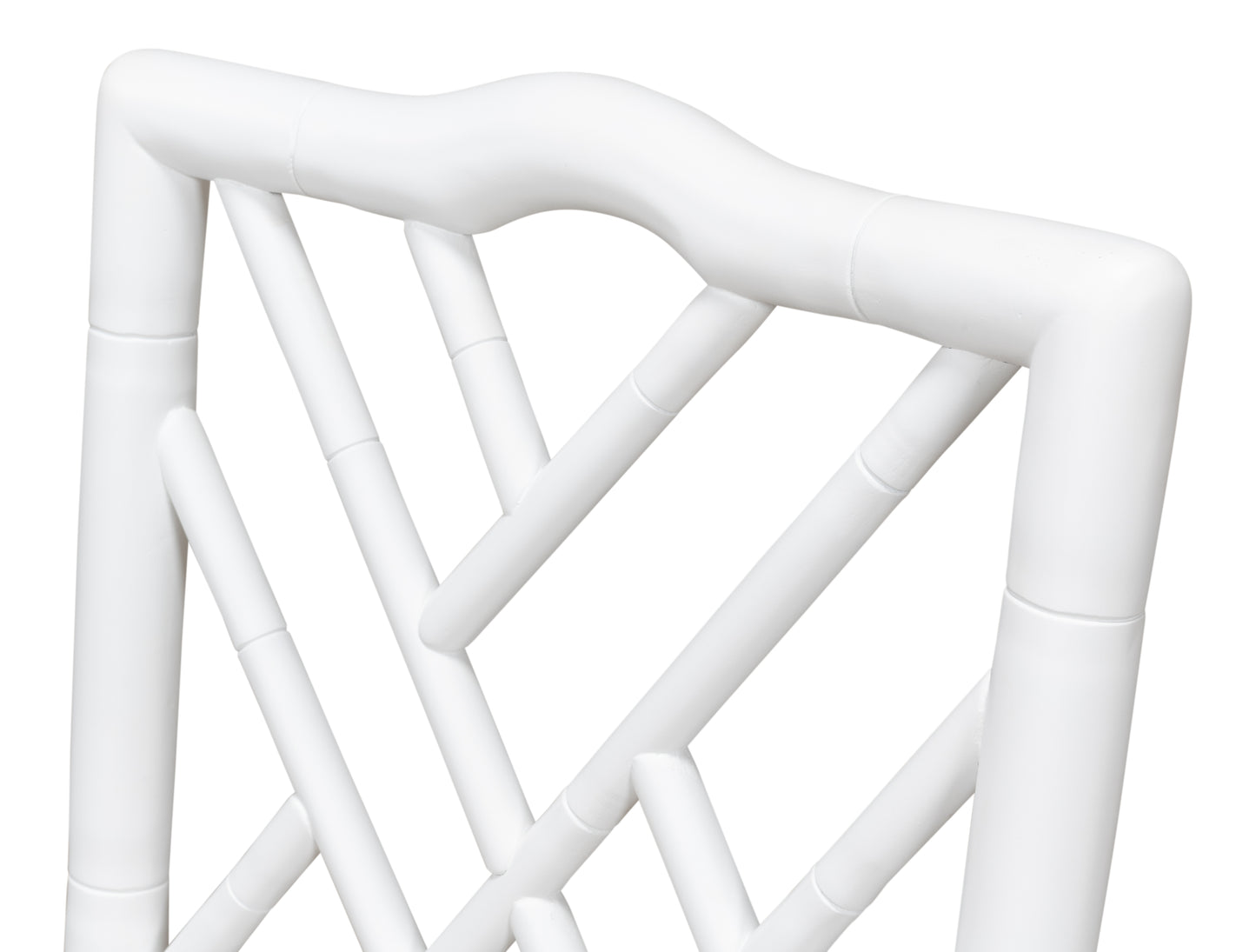 Sarreid - Brighton Bamboo Side Chair  White - White - Traditional - set of 2