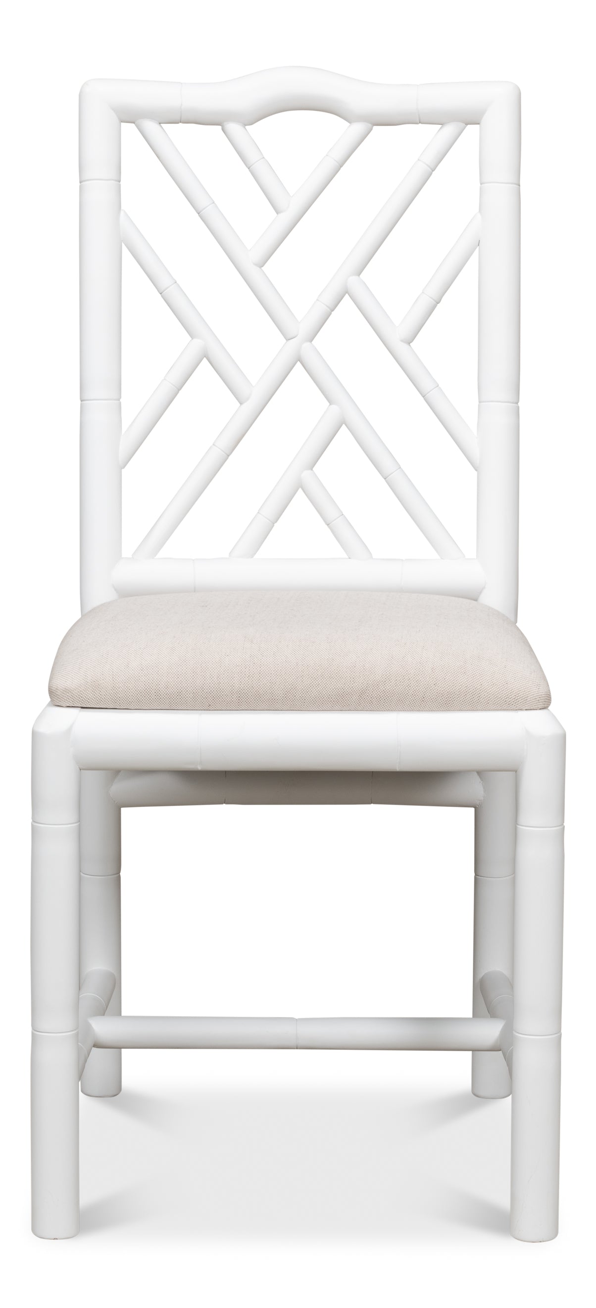 Sarreid - Brighton Bamboo Side Chair  White - White - Traditional - set of 2