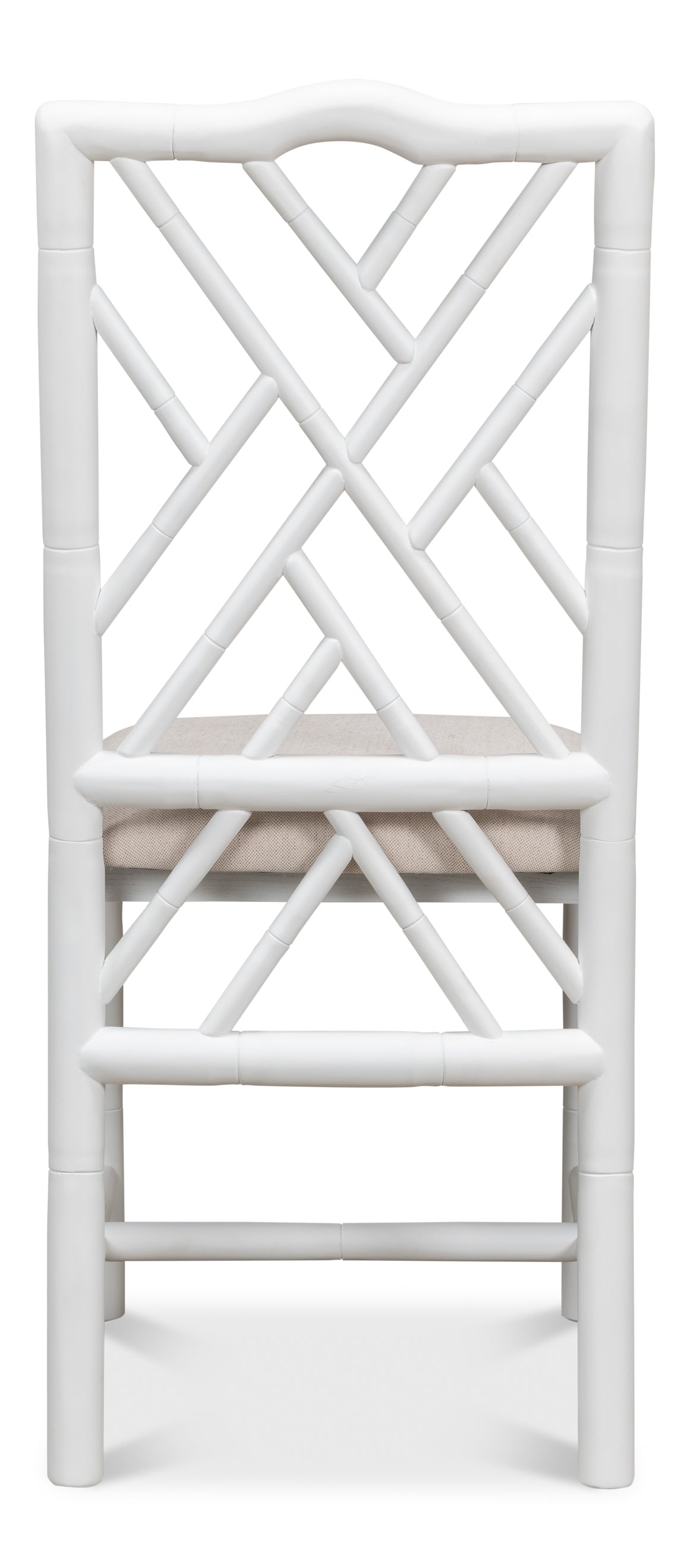 Sarreid - Brighton Bamboo Side Chair  White - White - Traditional - set of 2