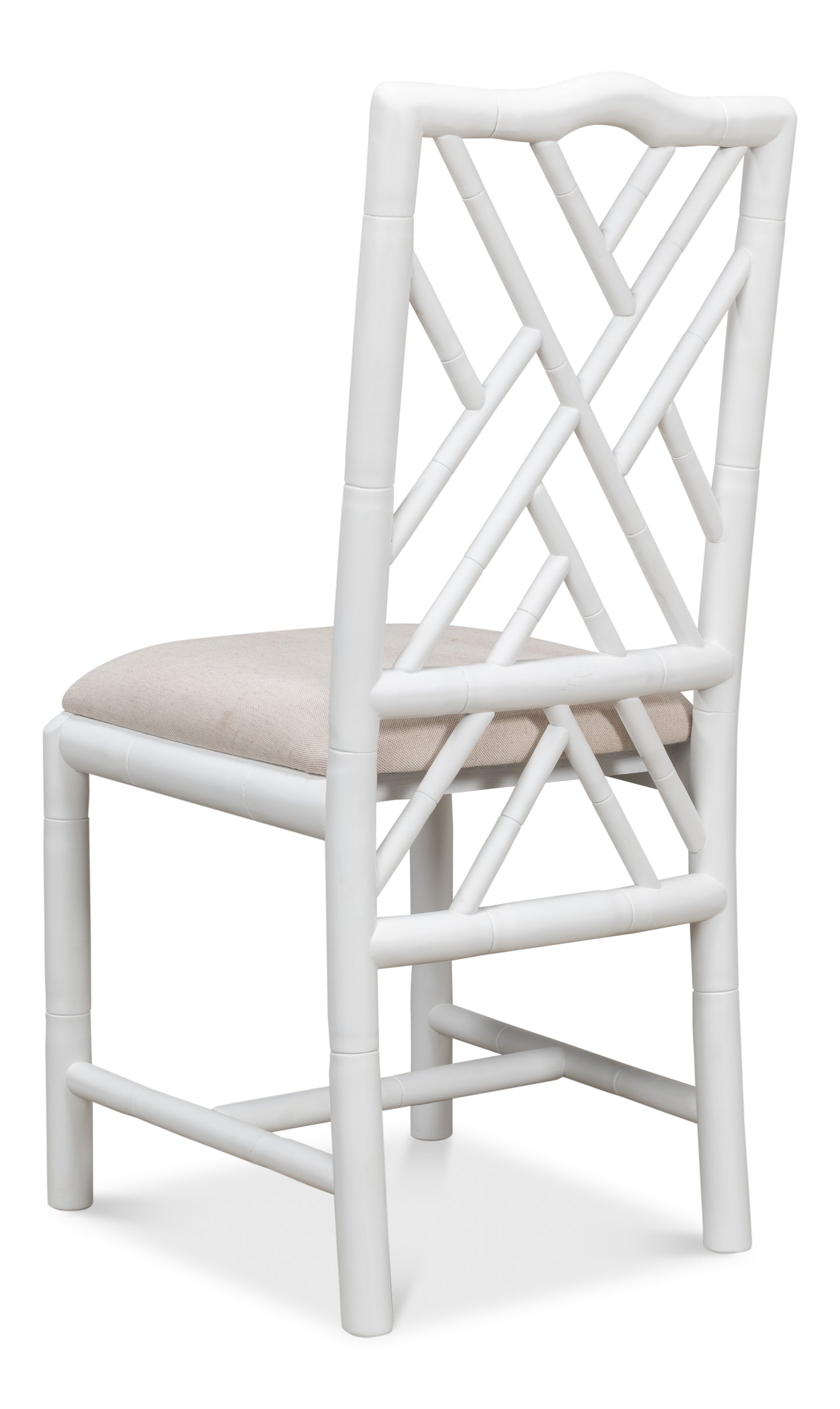 Sarreid - Brighton Bamboo Side Chair  White - White - Traditional - set of 2