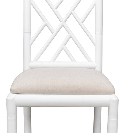Sarreid - Brighton Bamboo Side Chair  White - White - Traditional - set of 2