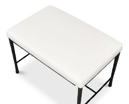 Sarreid - Kings Road Bench - White - Transitional