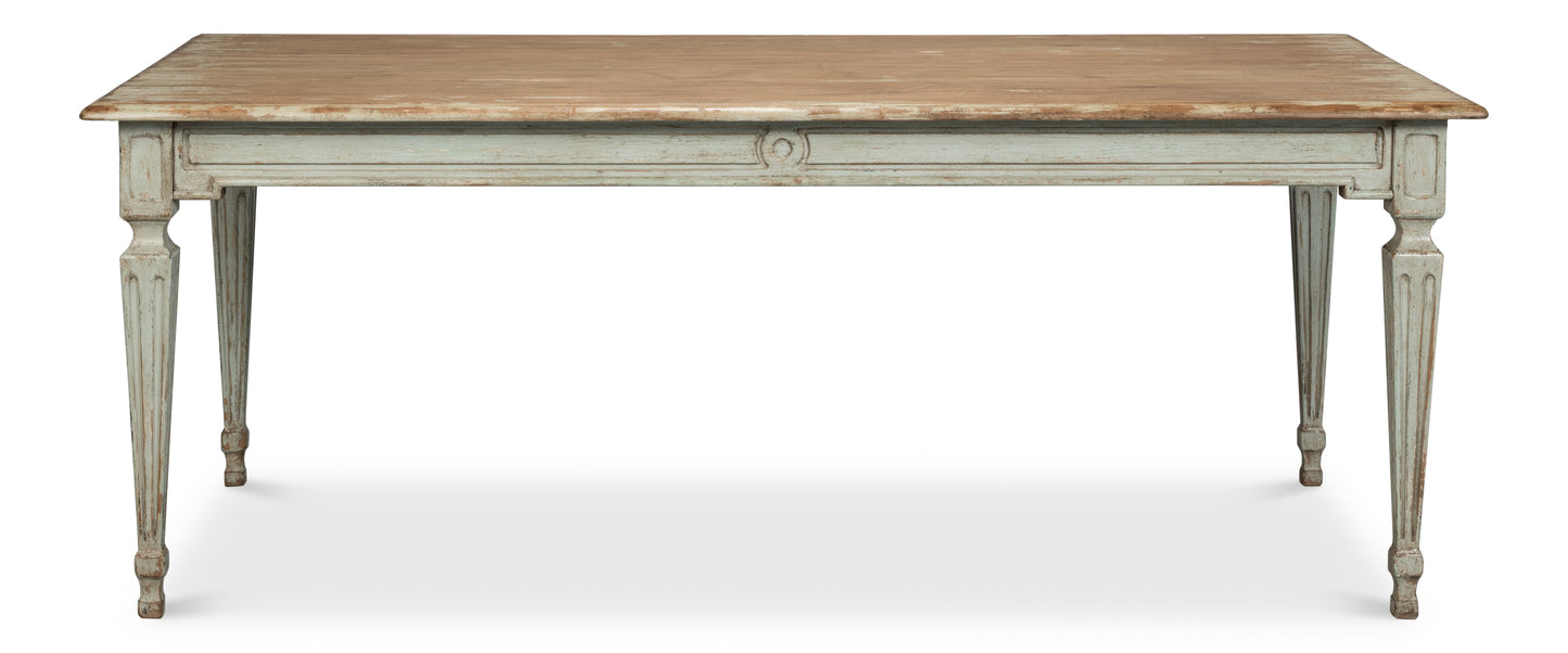 Sarreid - Elise Dining Table  Sage - Green - Transitional