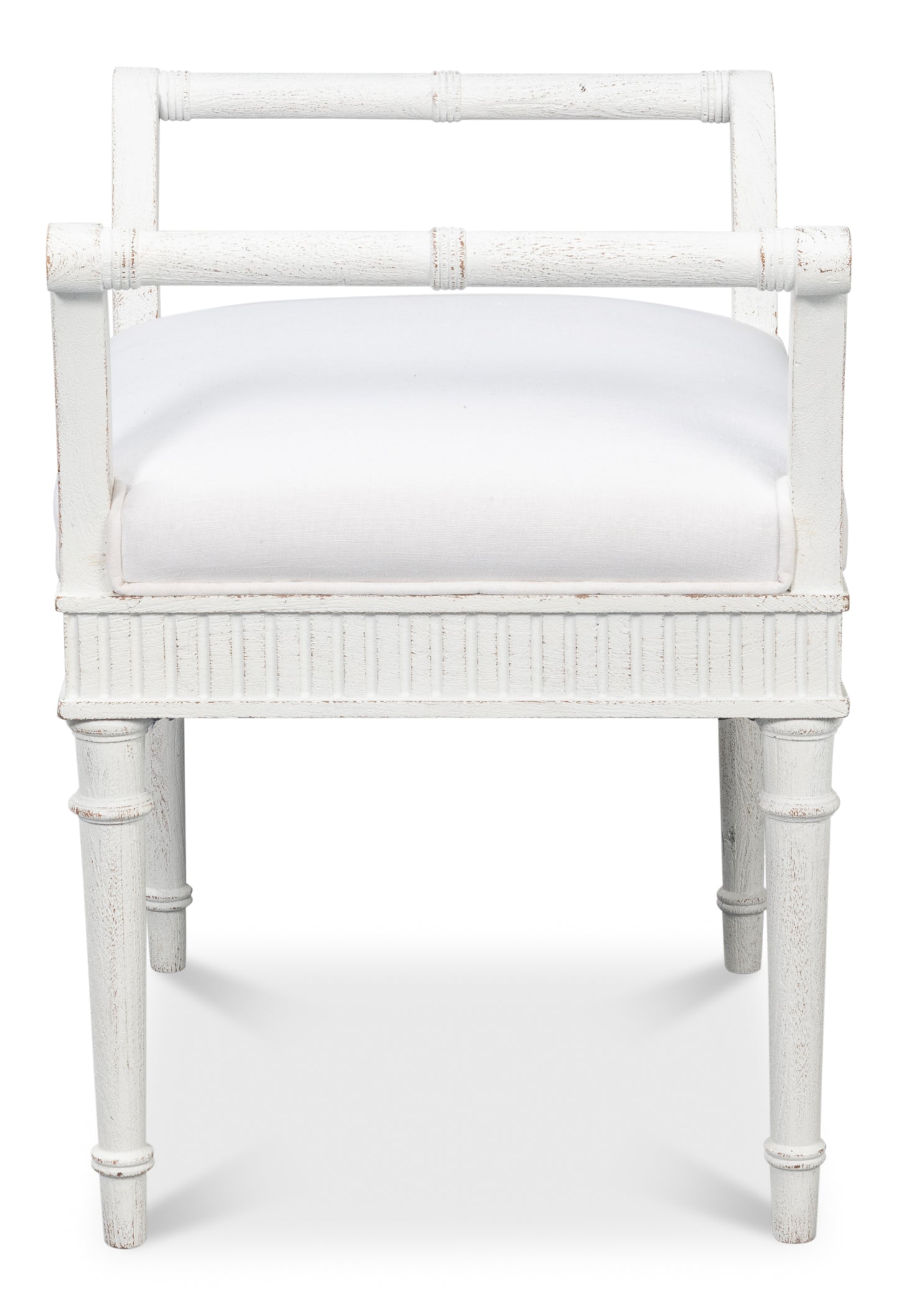 Sarreid - Gale Bungalow Bench - White - Transitional