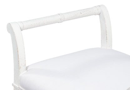 Sarreid - Gale Bungalow Bench - White - Transitional