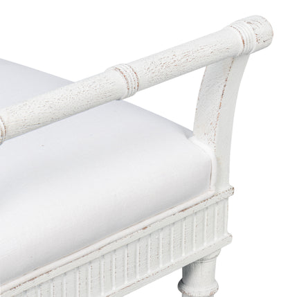 Sarreid - Gale Bungalow Bench - White - Transitional