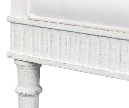 Sarreid - Gale Bungalow Bench - White - Transitional