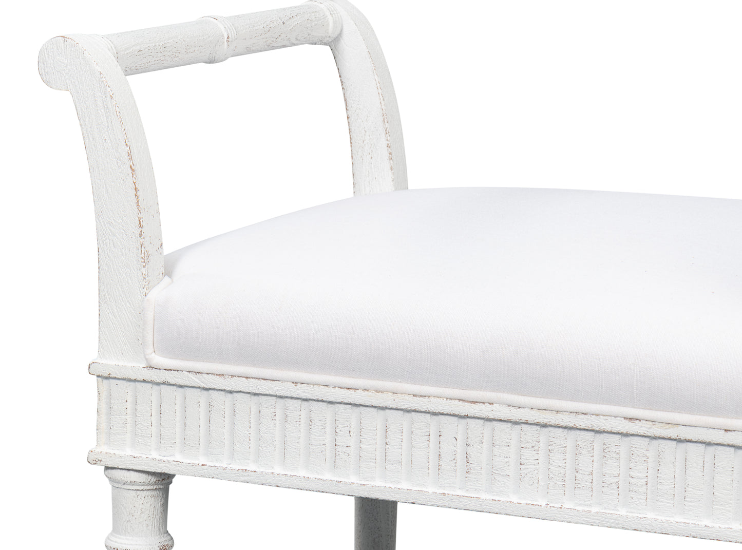 Sarreid - Gale Bungalow Bench - White - Transitional