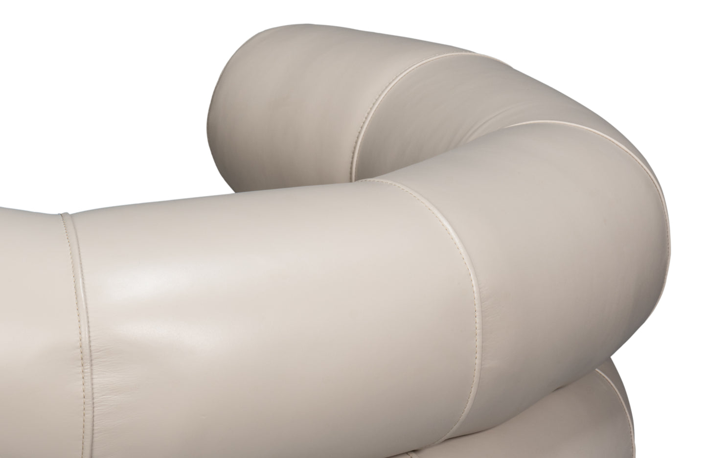 Sarreid - Rondo Leather Swivel Chair  White - White - Contemporary