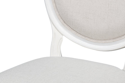 Sarreid - Oval Side Chair - White - Traditional - set of 2