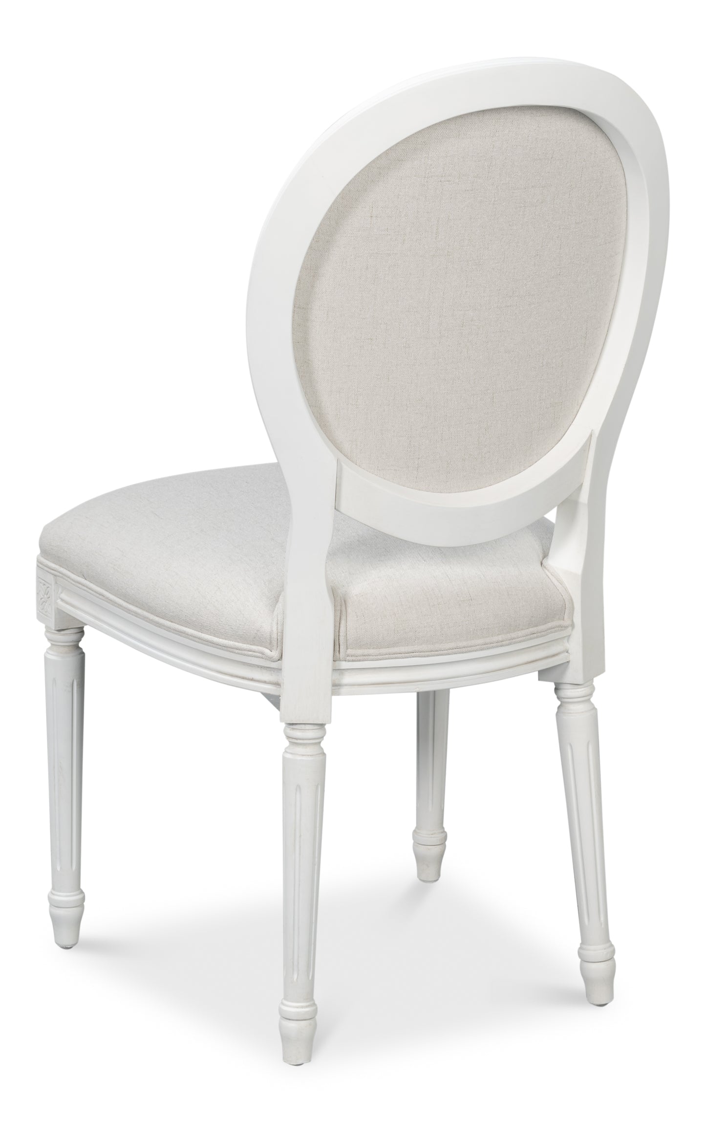 Sarreid - Oval Side Chair - White - Traditional - set of 2