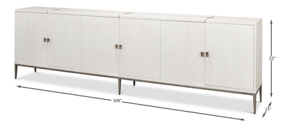 Sarreid - Barton Cabinet  Working White - White - Transitional