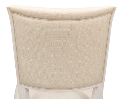 Sarreid - Elegant Dining Side Chair Whitewash Wht - White - Transitional - set of 2