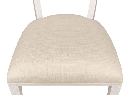 Sarreid - Elegant Dining Side Chair Whitewash Wht - White - Transitional - set of 2