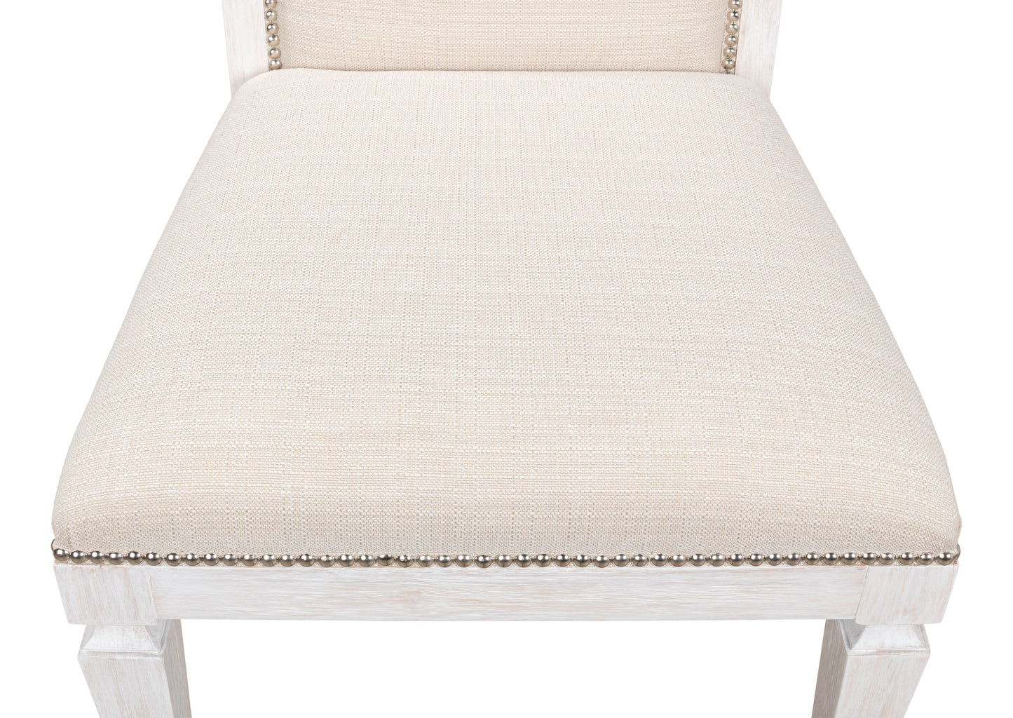 Sarreid - Scroll Back Dining Sd/Chr Whitewash Wht - White - Transitional - set of 2