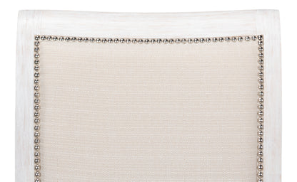 Sarreid - Scroll Back Dining Sd/Chr Whitewash Wht - White - Transitional - set of 2