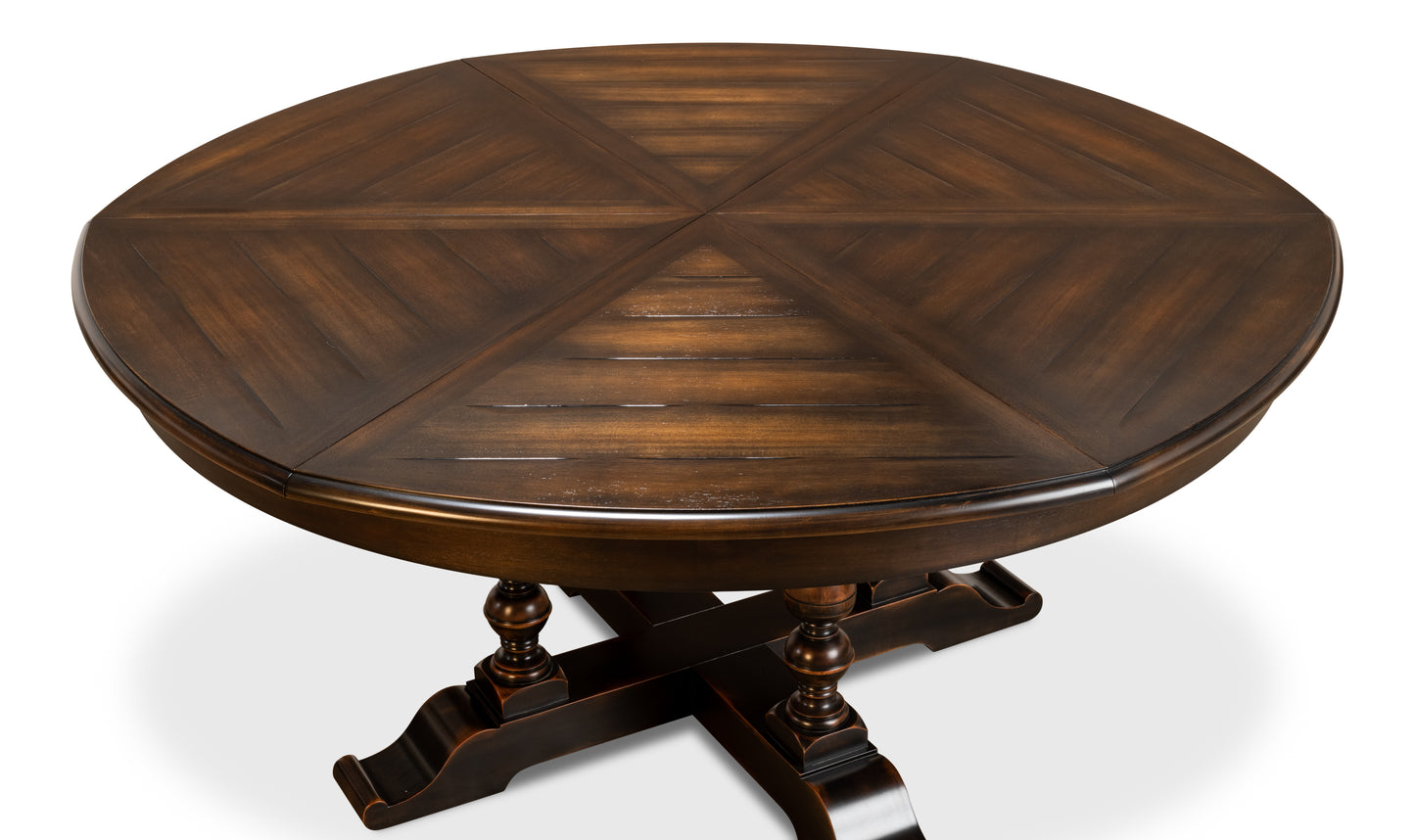 Sarreid - Walnut Jupe Dining Table  Ex-Large Ebony - Black - Traditional
