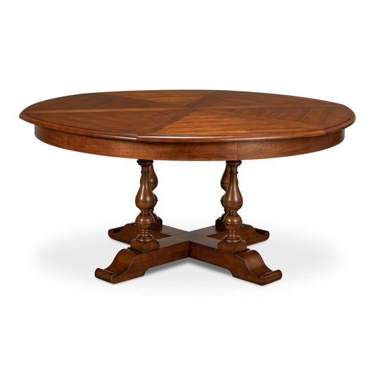 Sarreid - Walnut Jupe Dining Table  Large - Brown - Traditional